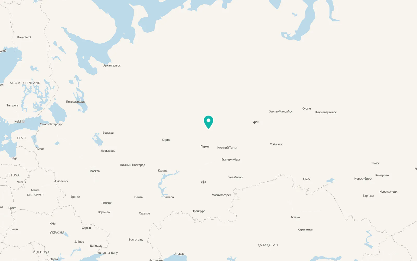 Map of Berezniki