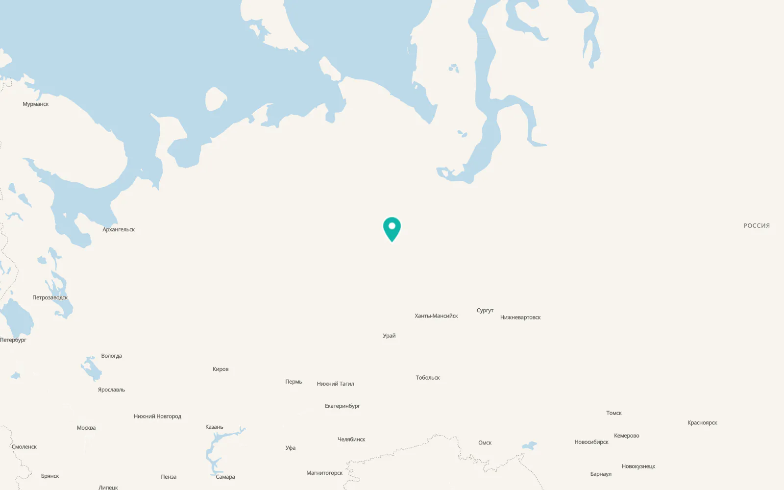 Map of Berëzovo