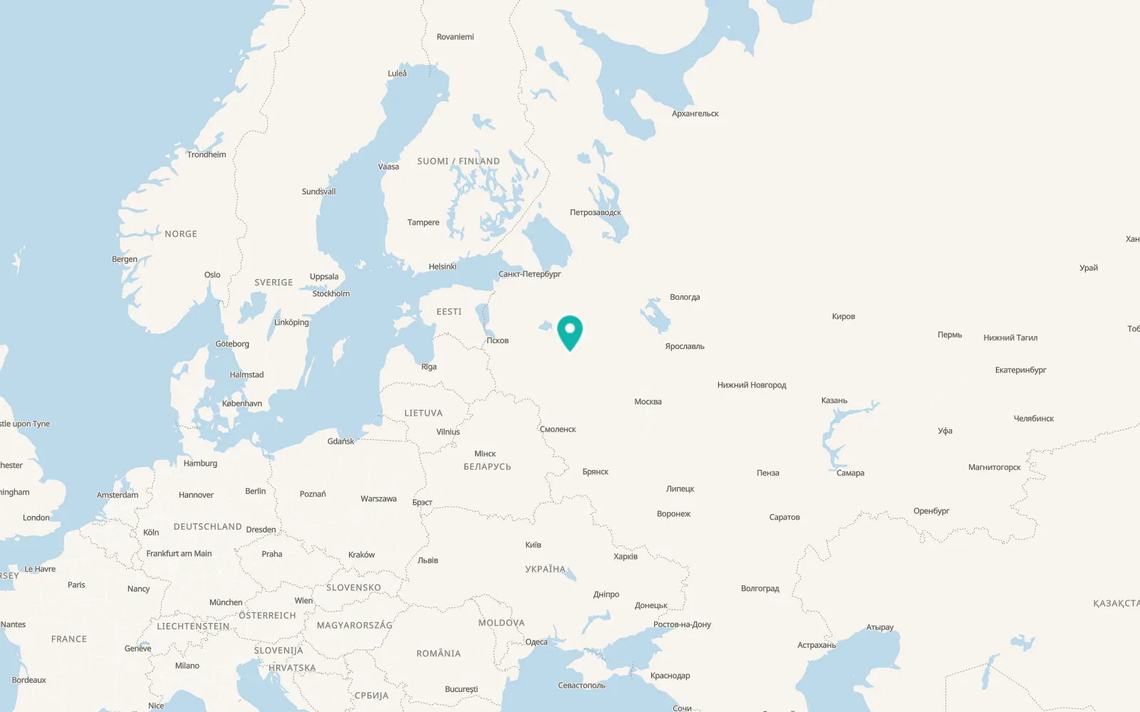 Map of Berëzovskiy Ryadok