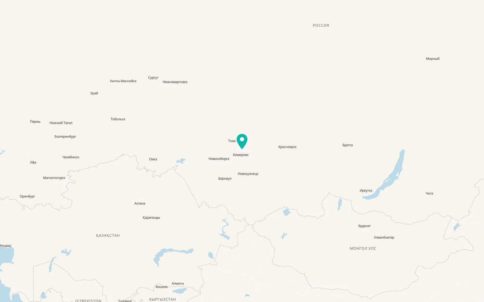 Map of Berëzovskiy