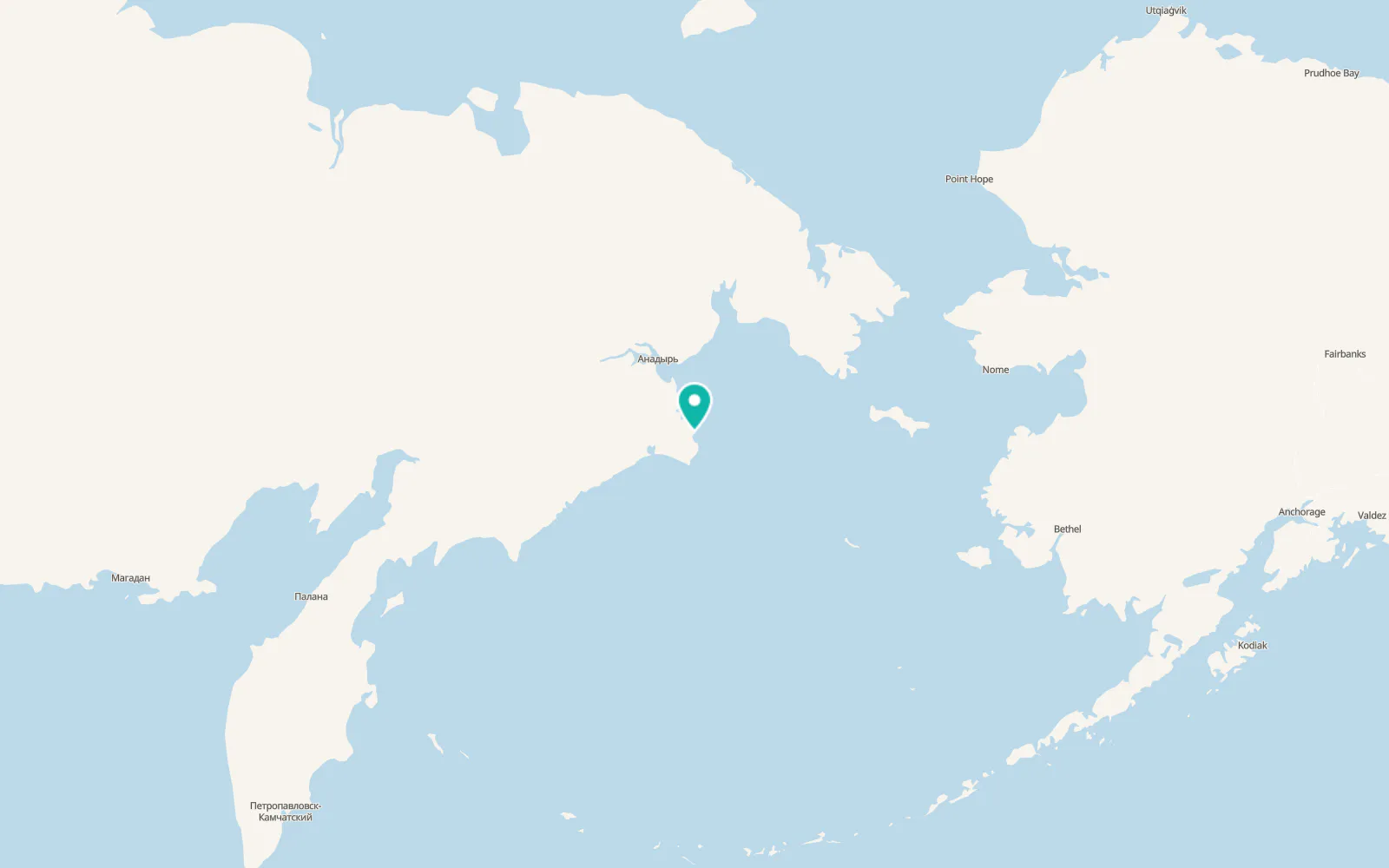 Map of Beringovskiy