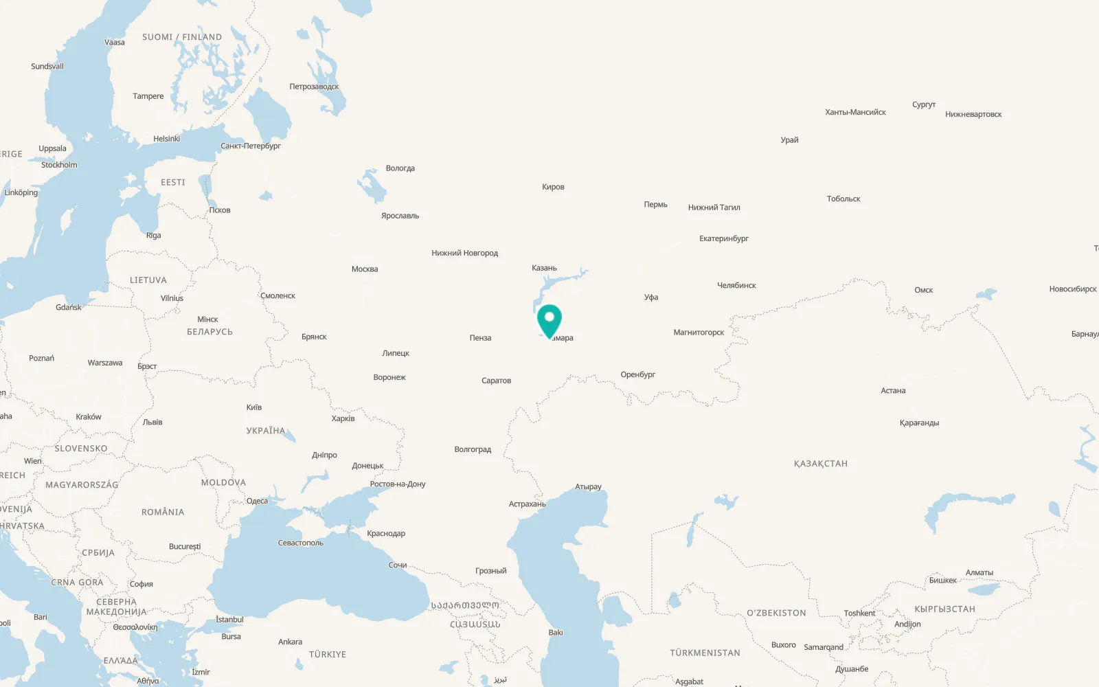 Map of Bezenchuk