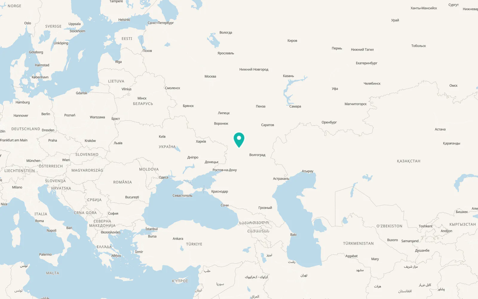 Map of Bokovskaya