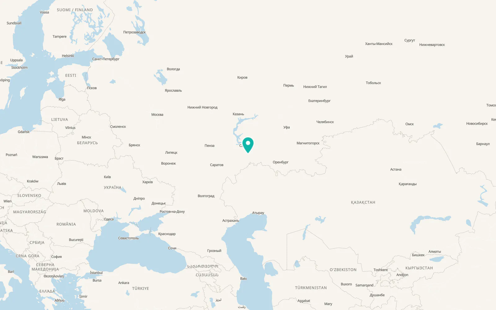 Map of Bol’shaya Glushitsa