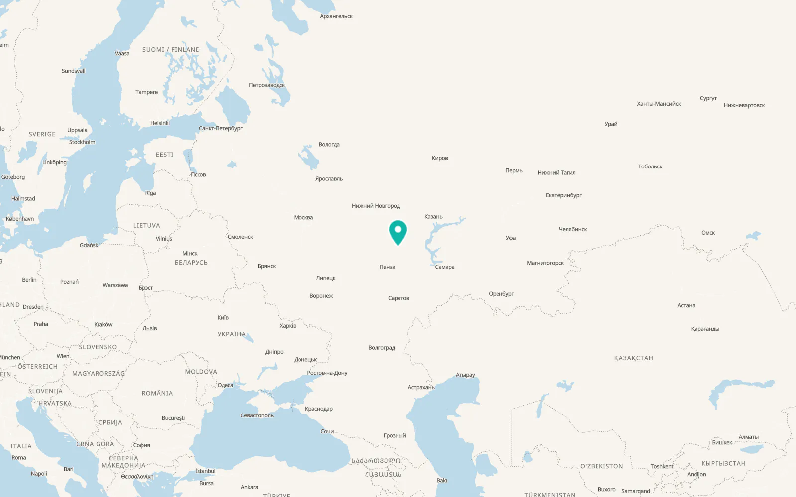 Map of Bol’shiye Berezniki