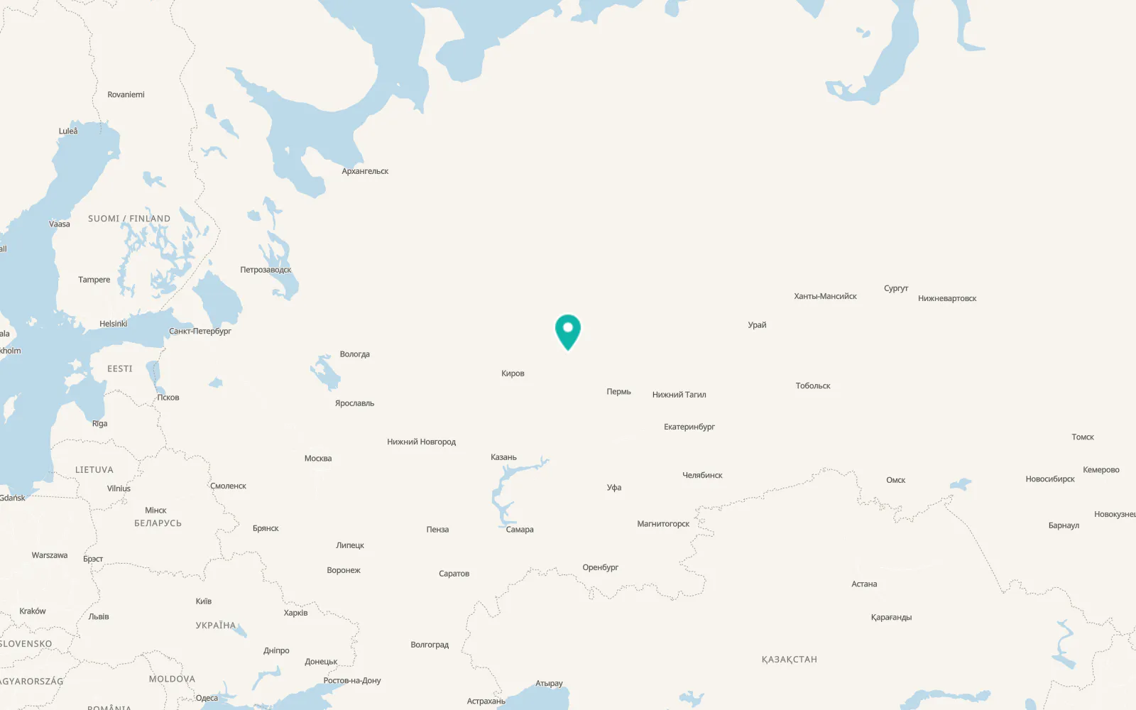 Map of Bor