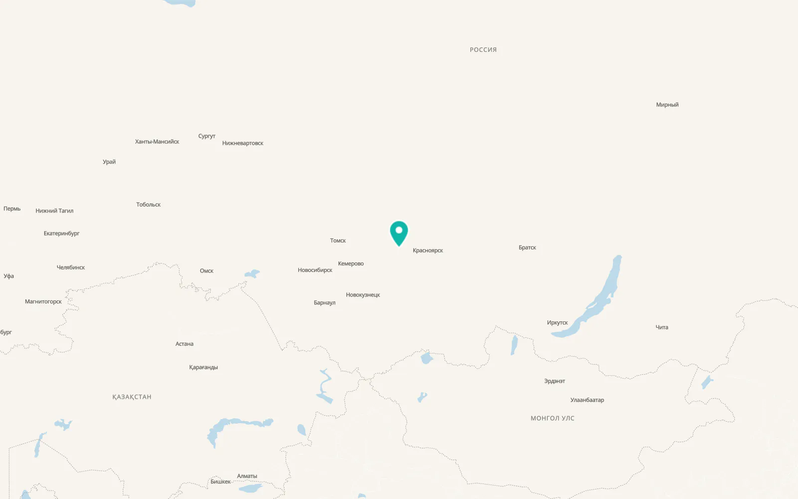 Map of Bor