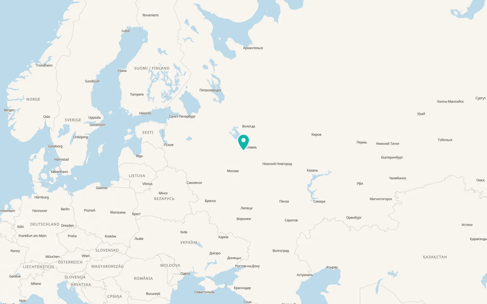 Map of Borisoglebskiy