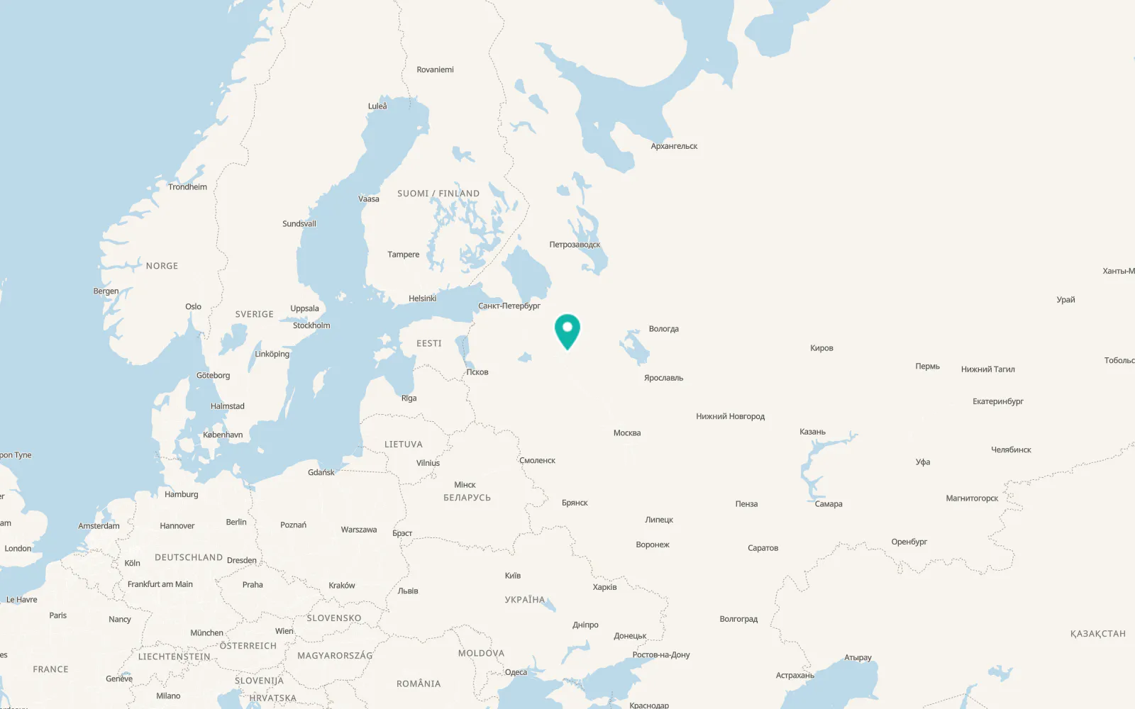 Map of Borovichi