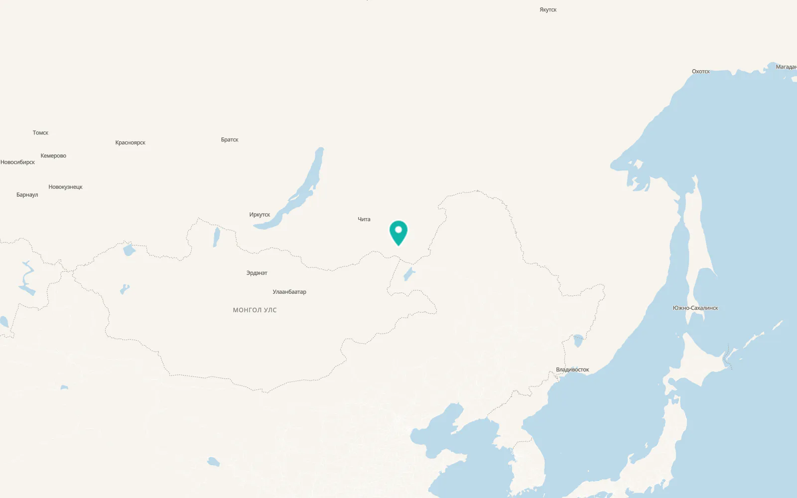 Map of Borzya