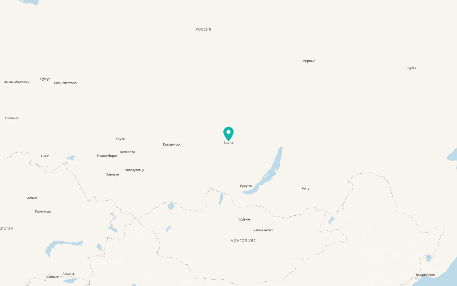 Map of Bratsk