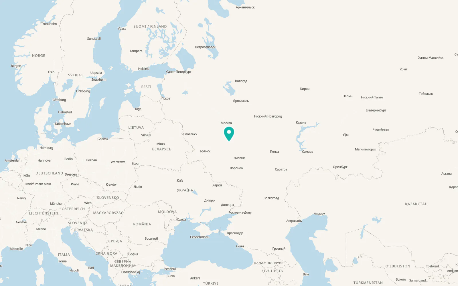 Map of Brusyanka
