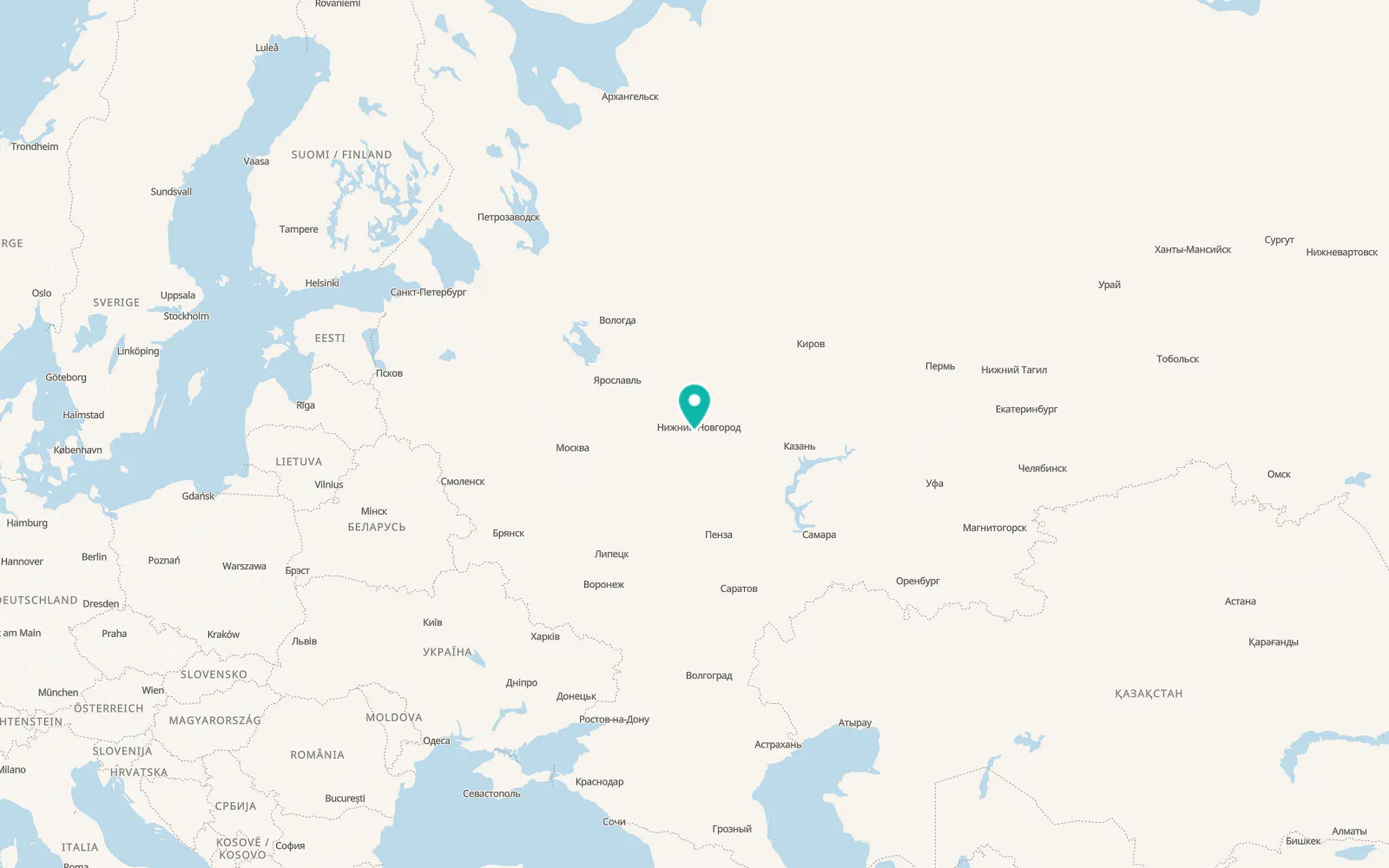 Map of Burevestnik
