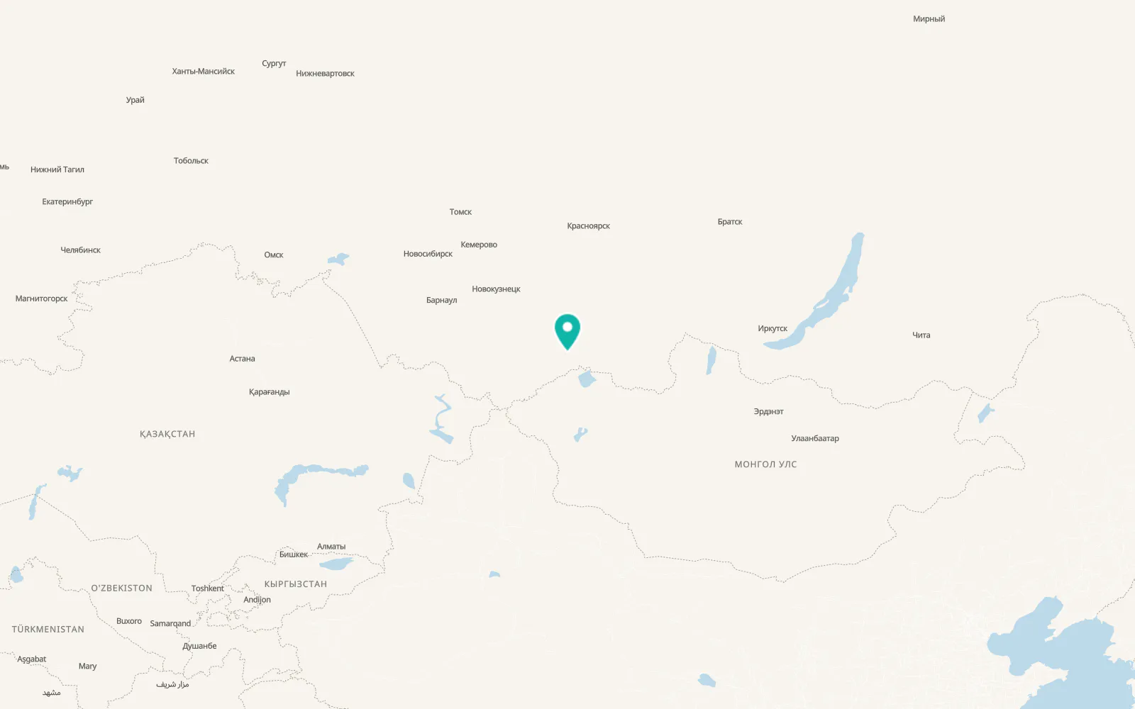 Map of Chadan
