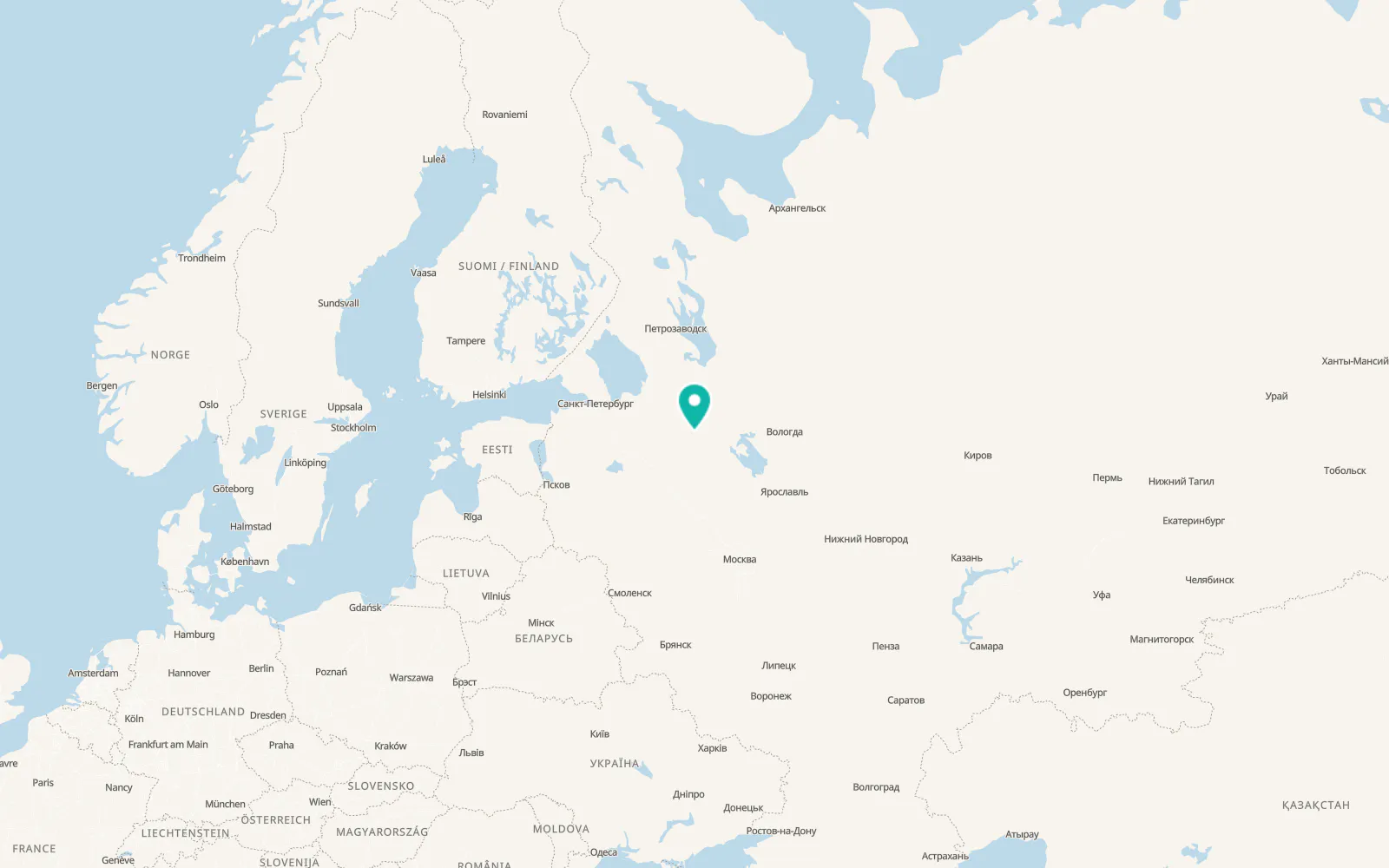 Map of Chagoda