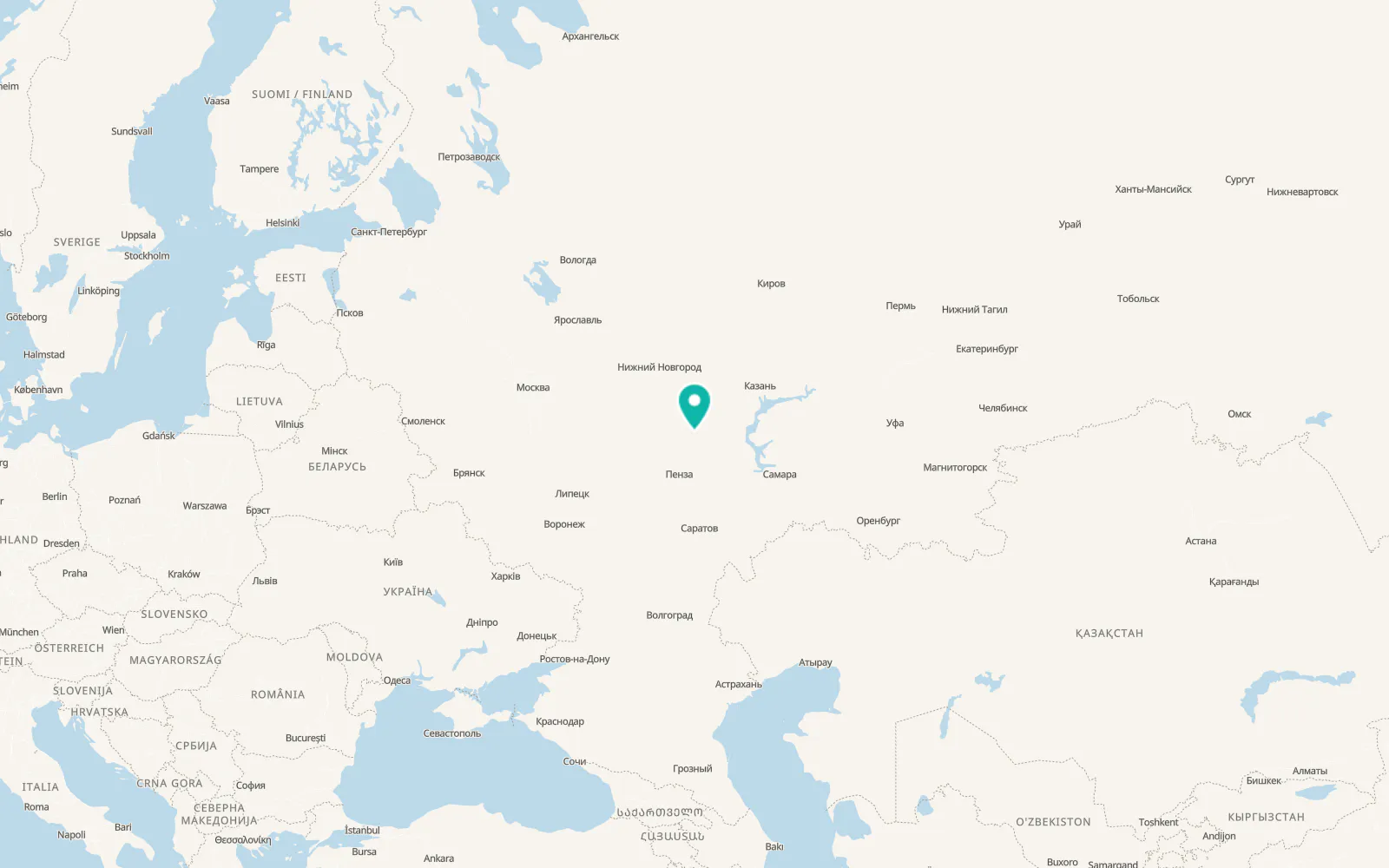 Map of Chamzinka
