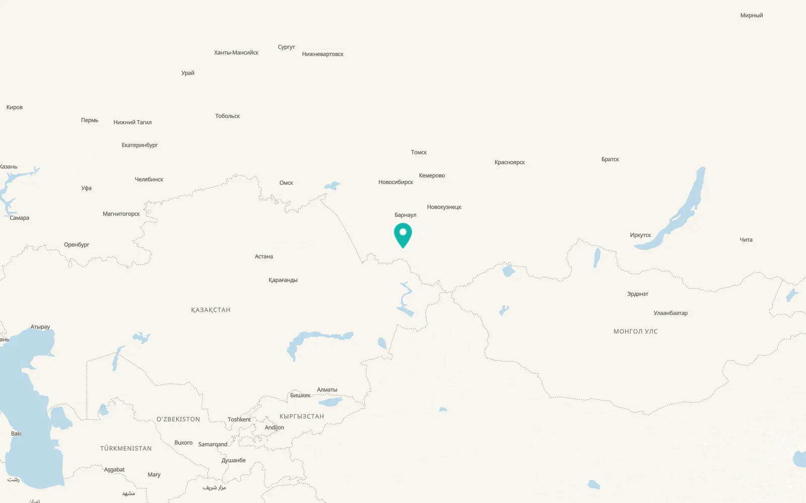 Map of Charyshskoye