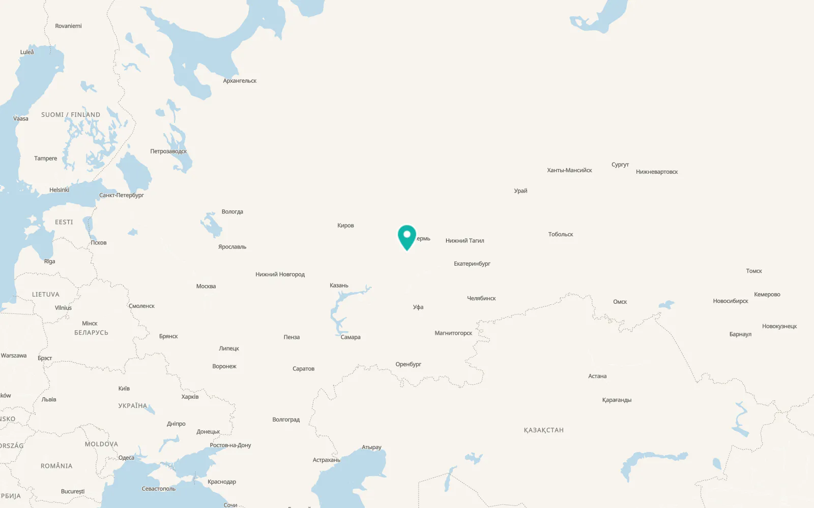 Map of Chastyye