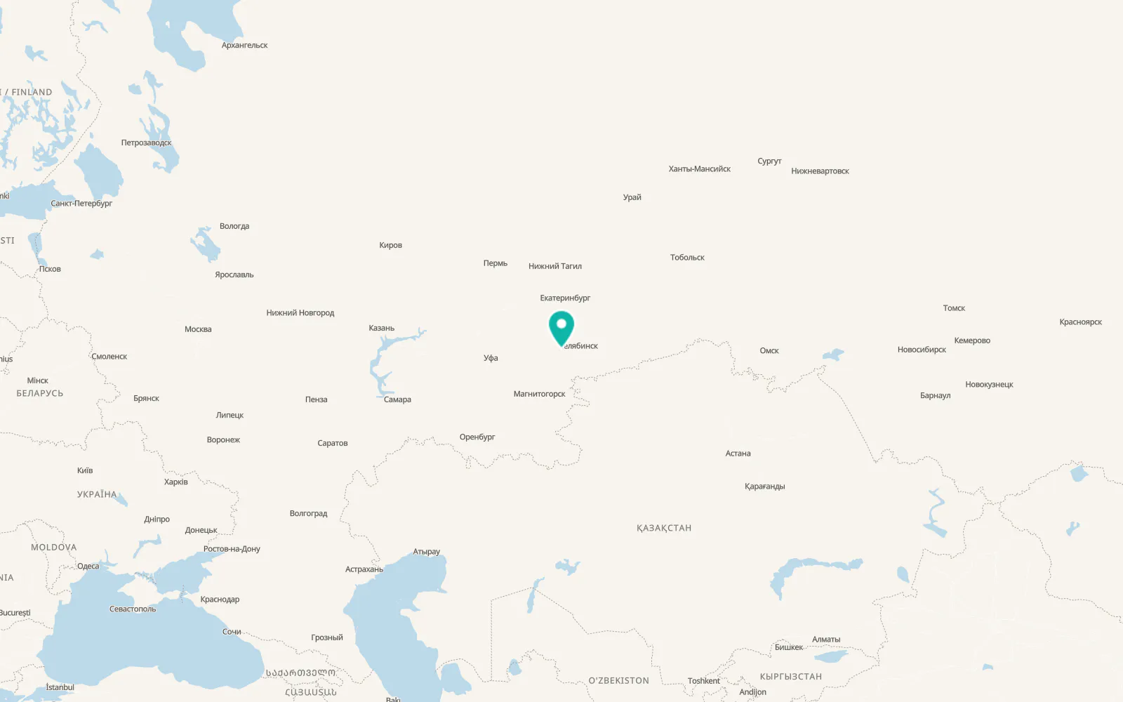 Map of Chebarkul’