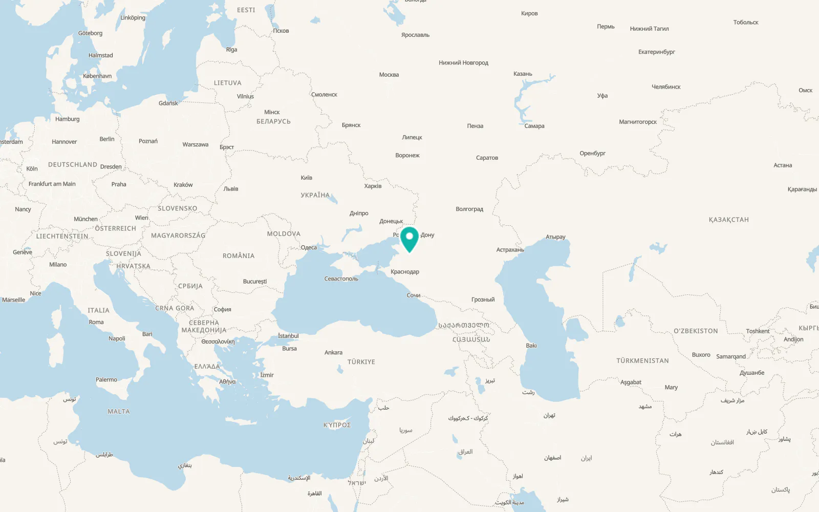 Map of Chelbasskaya