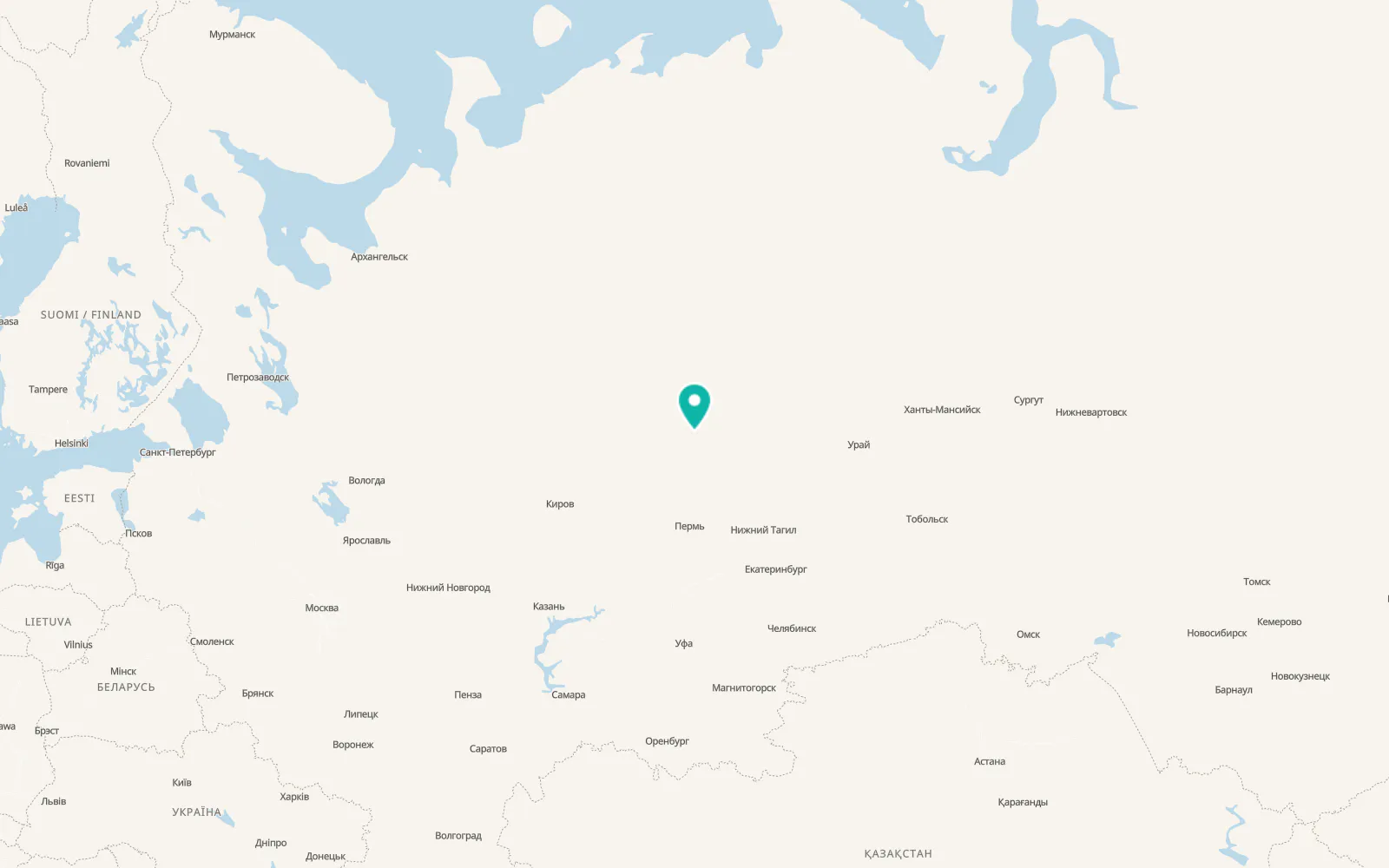Map of Cherdyn’