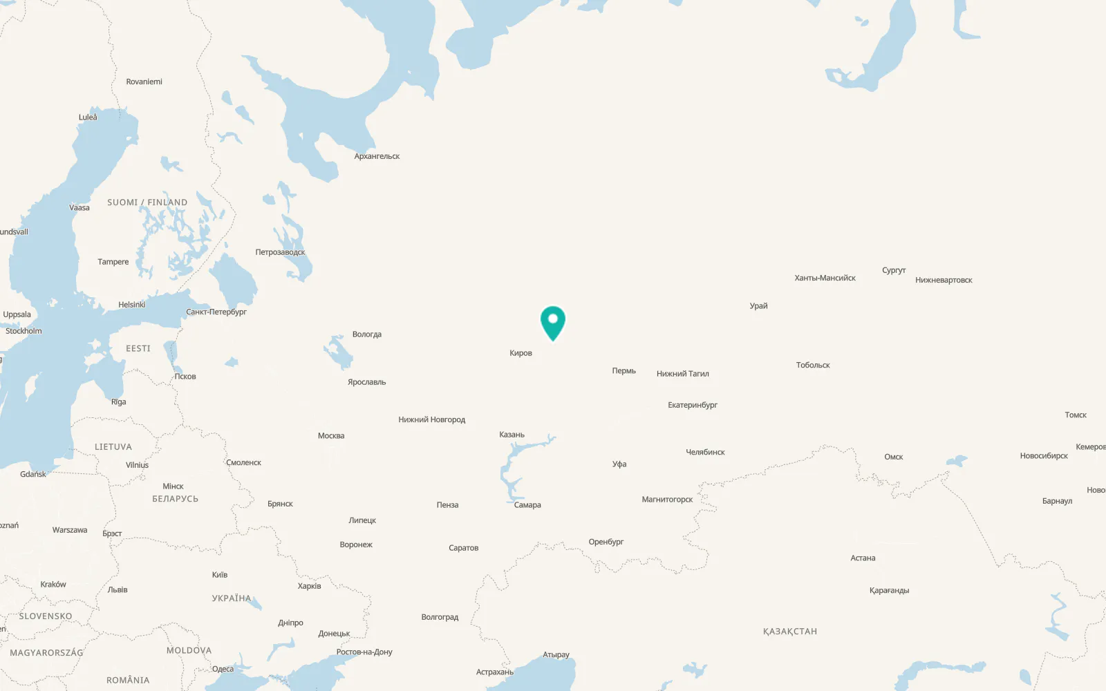 Map of Chërnaya Kholunitsa