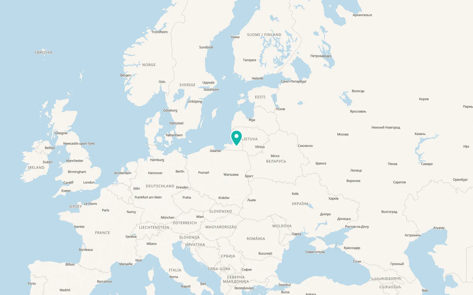 Map of Chernyakhovsk