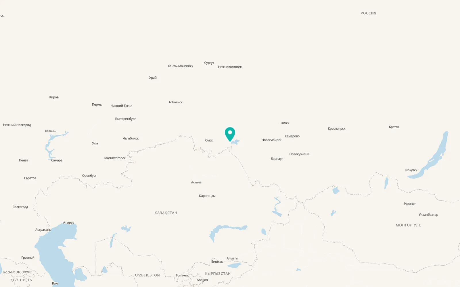Map of Chistoozërnoye