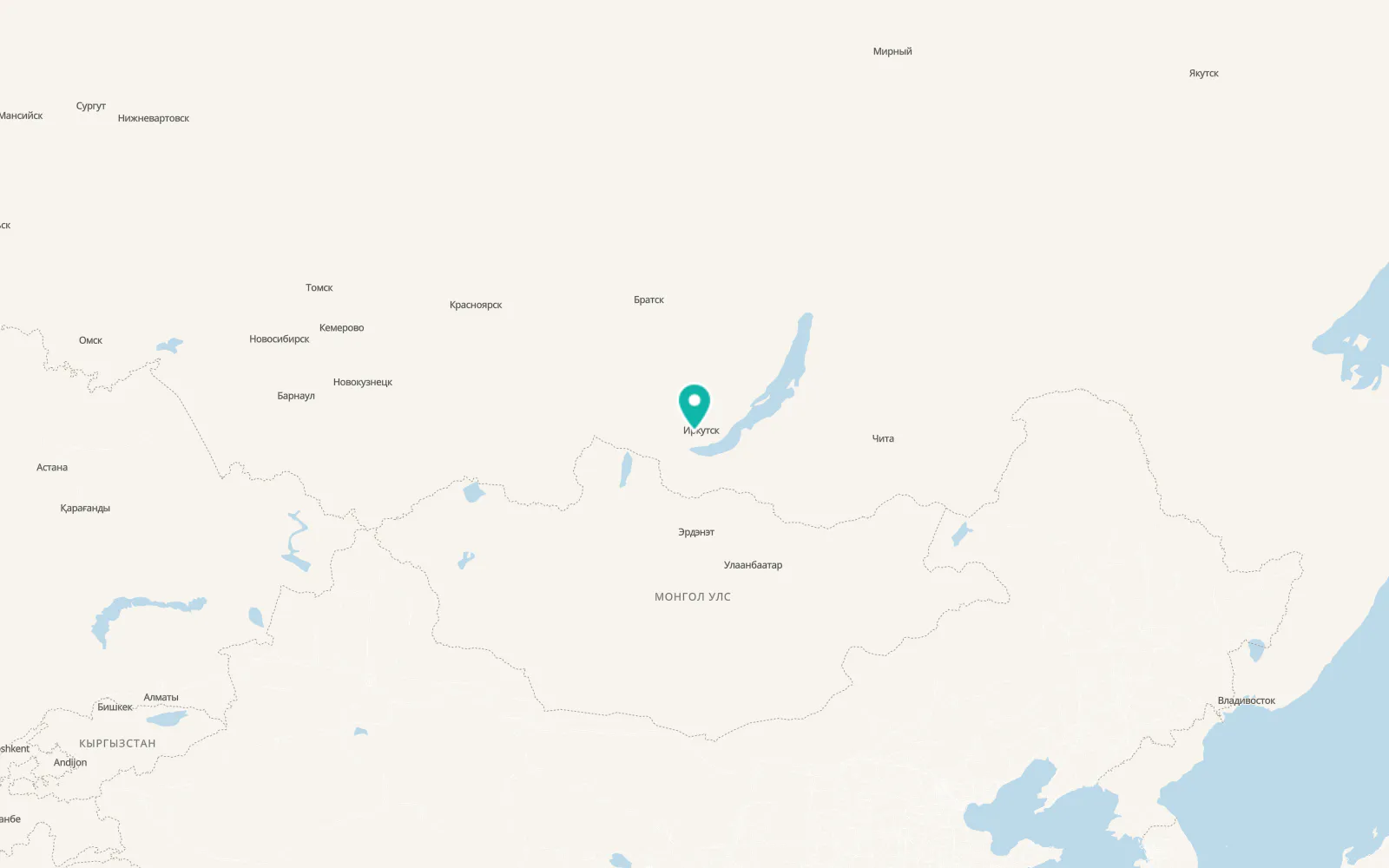 Map of Chistyye Klyuchi