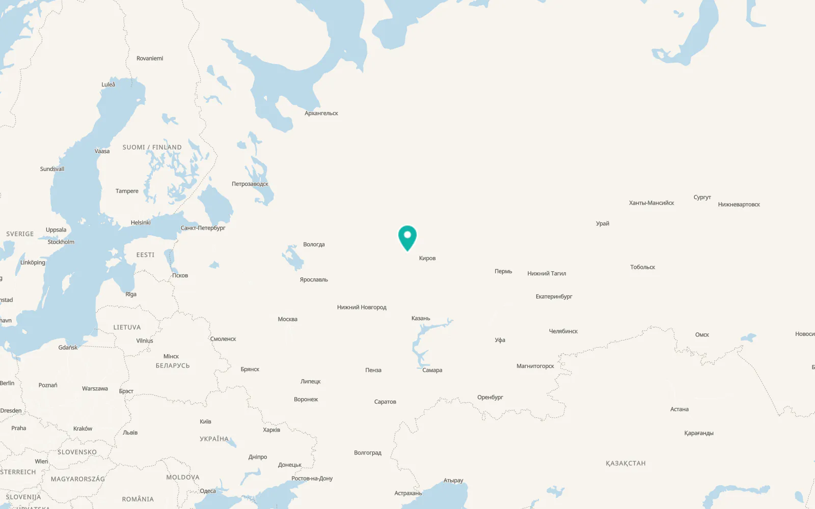 Map of Darovskoy