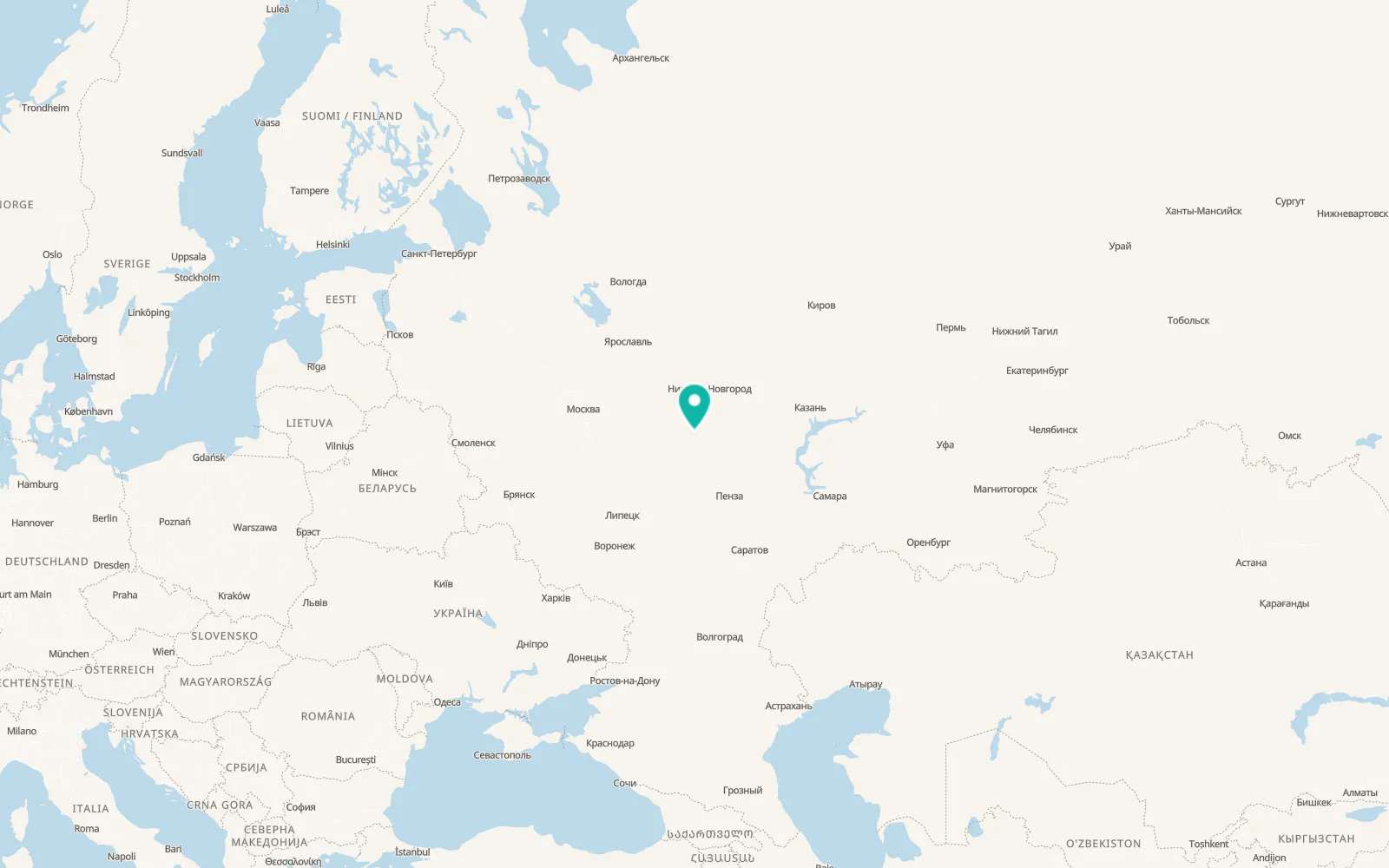 Map of Diveyevo