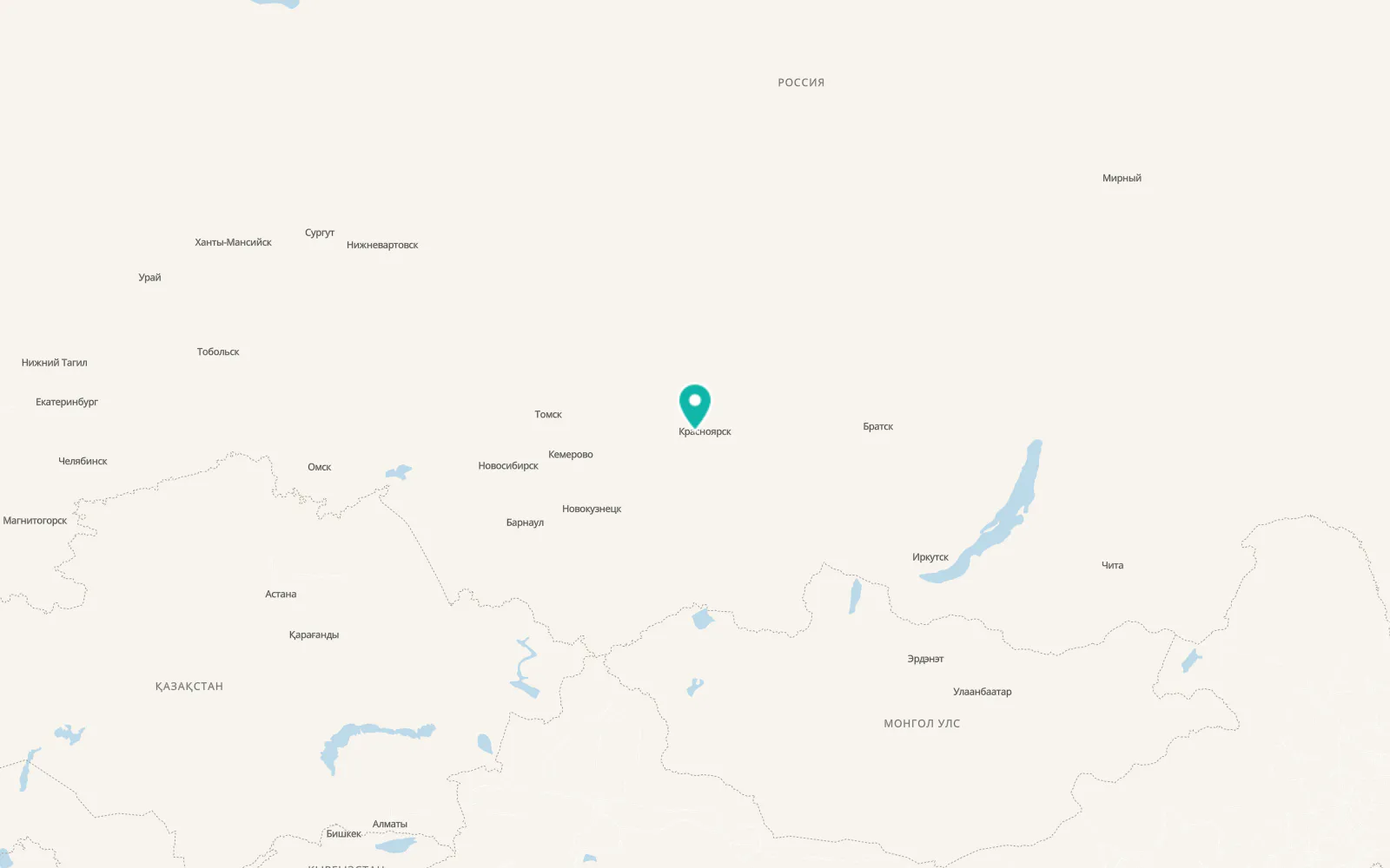 Map of Divnogorsk