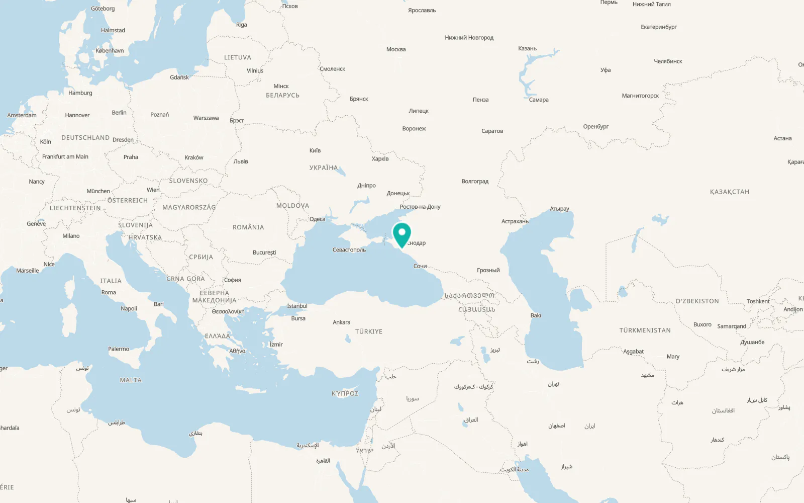 Map of Divnomorskoye
