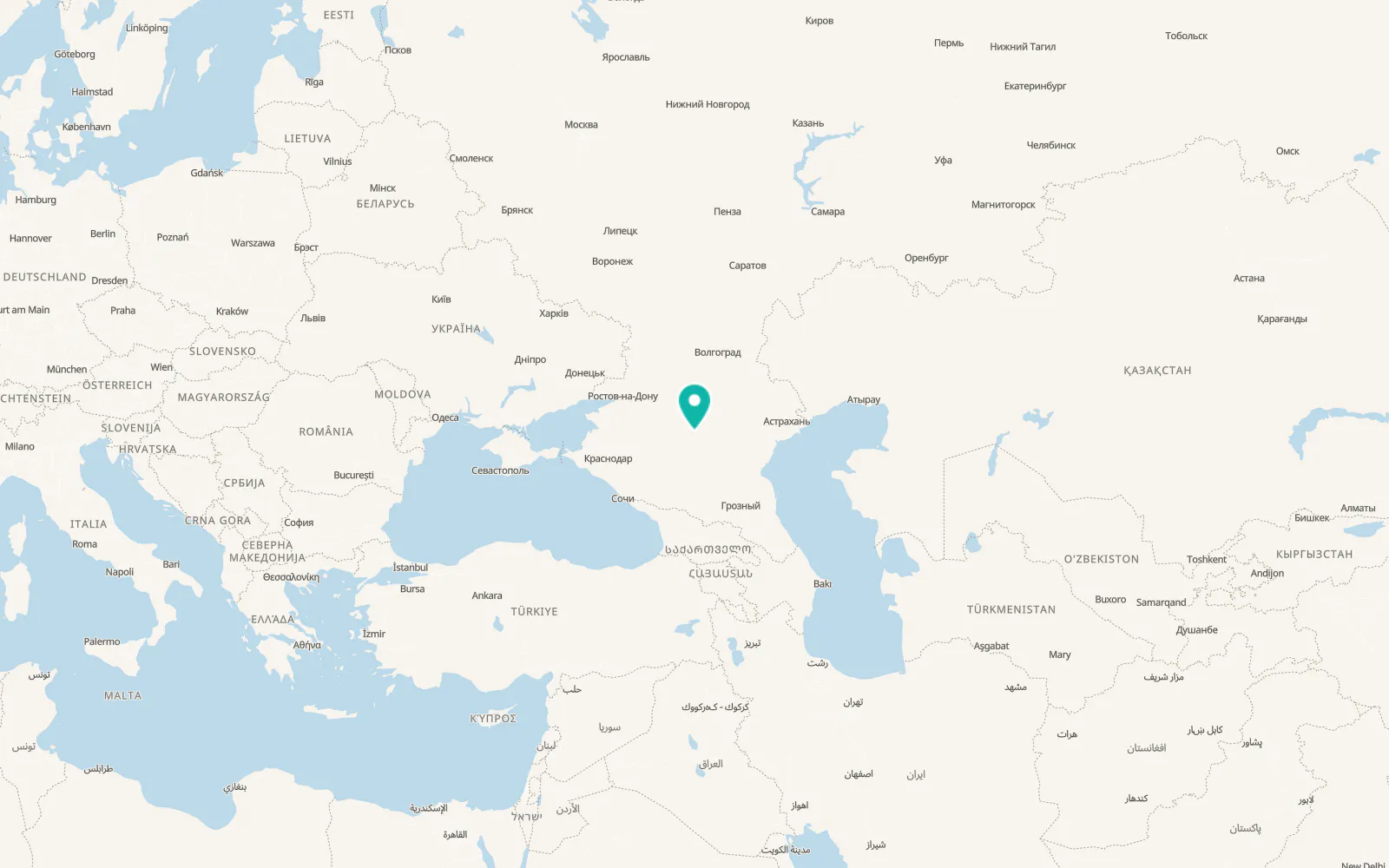 Map of Divnoye