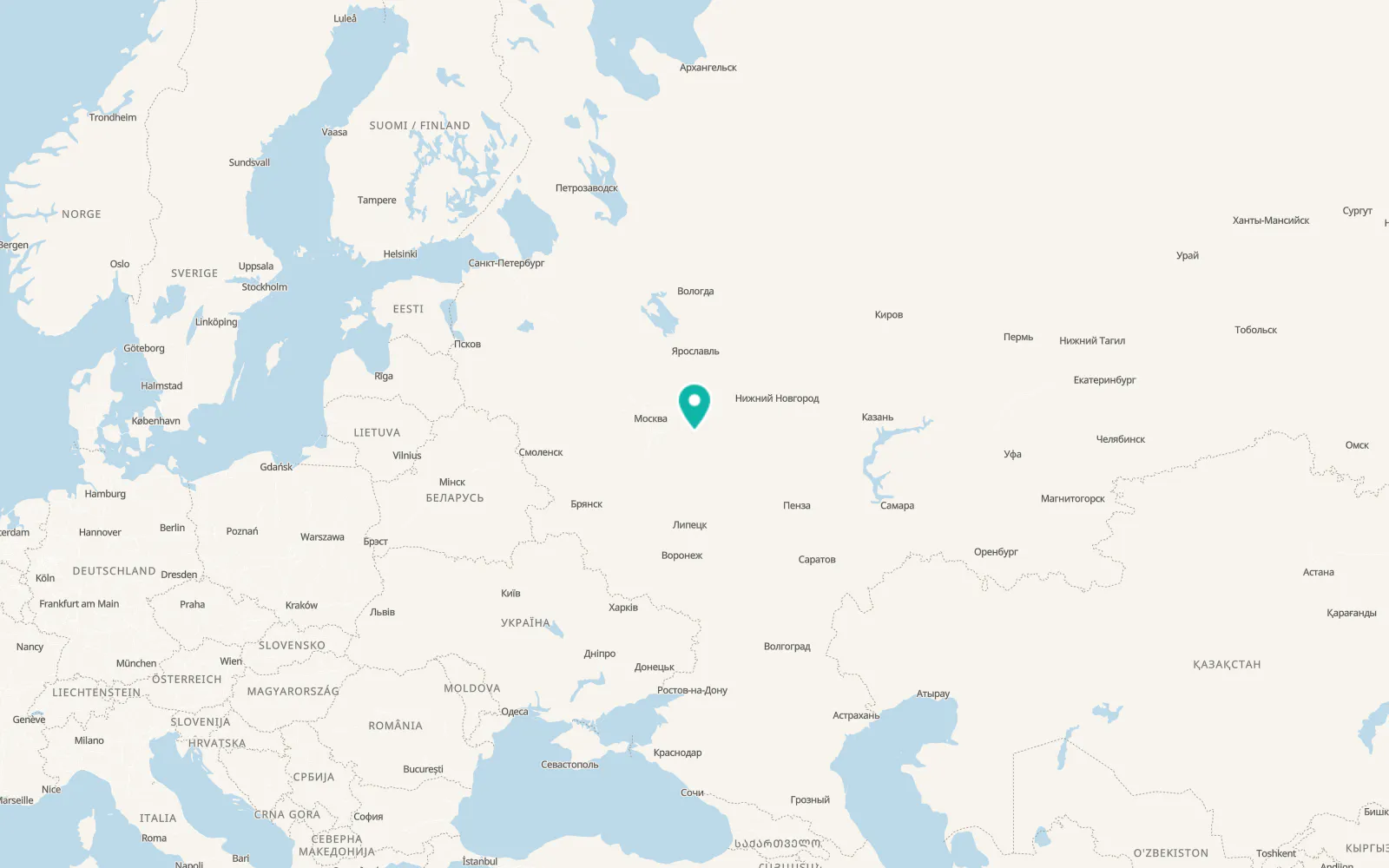 Map of Dmitrovskiy Pogost