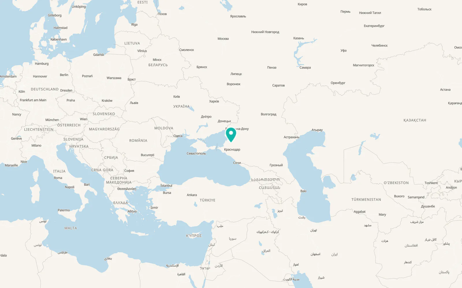 Map of Dneprovskaya