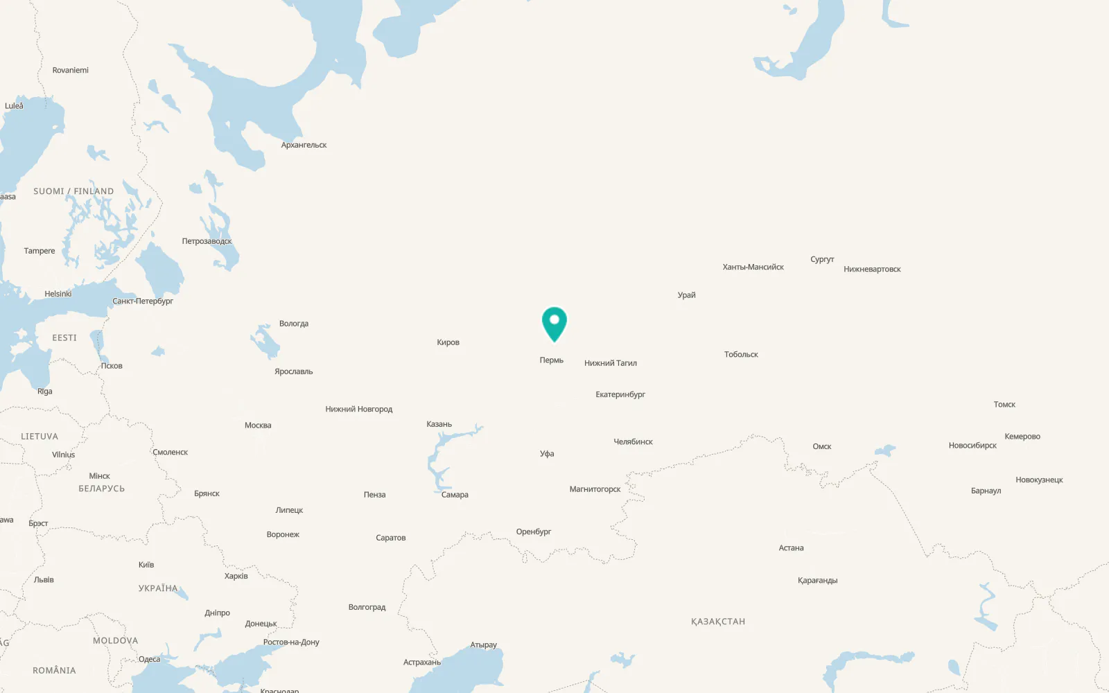 Map of Dobryanka