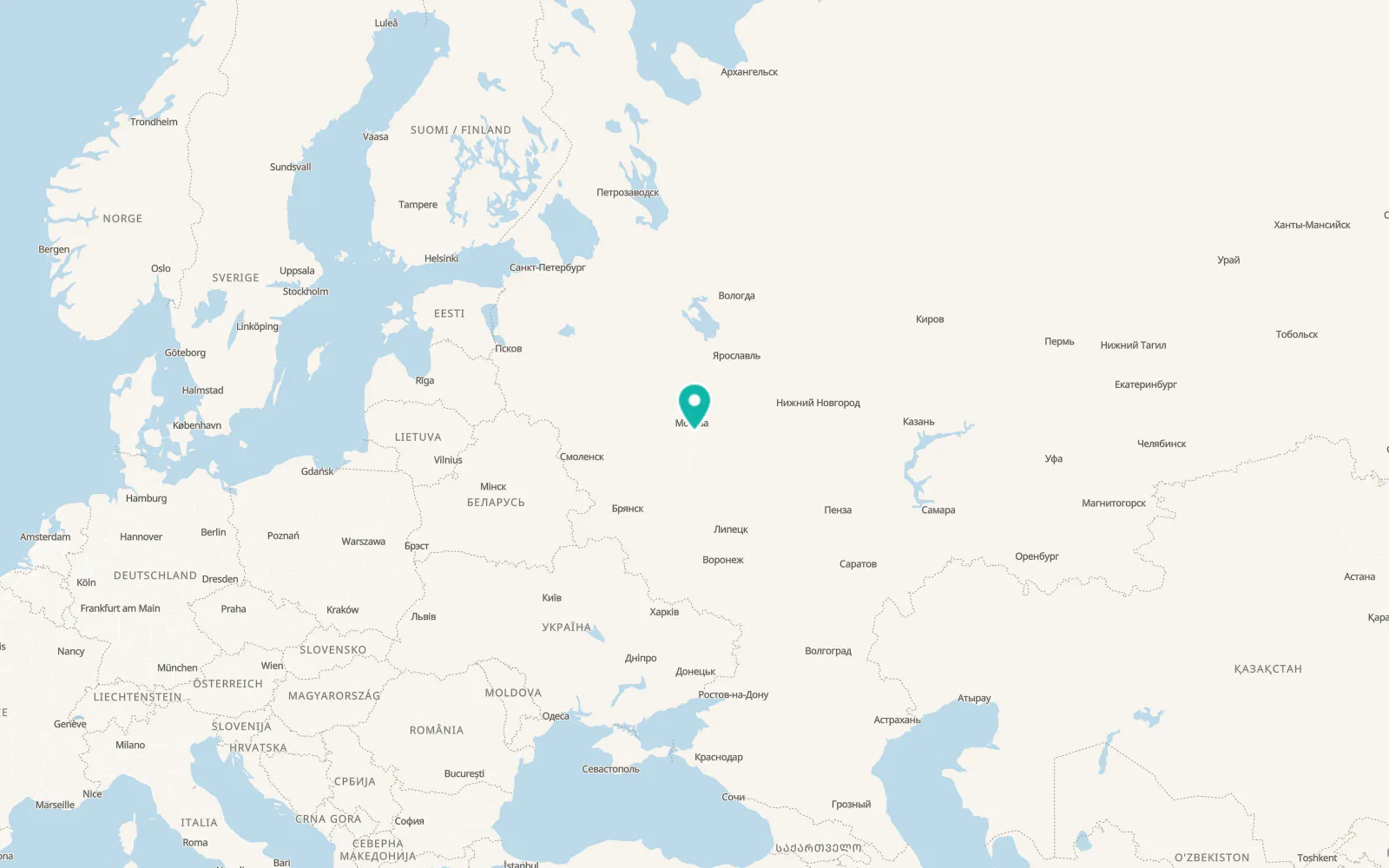 Map of Domodedovo