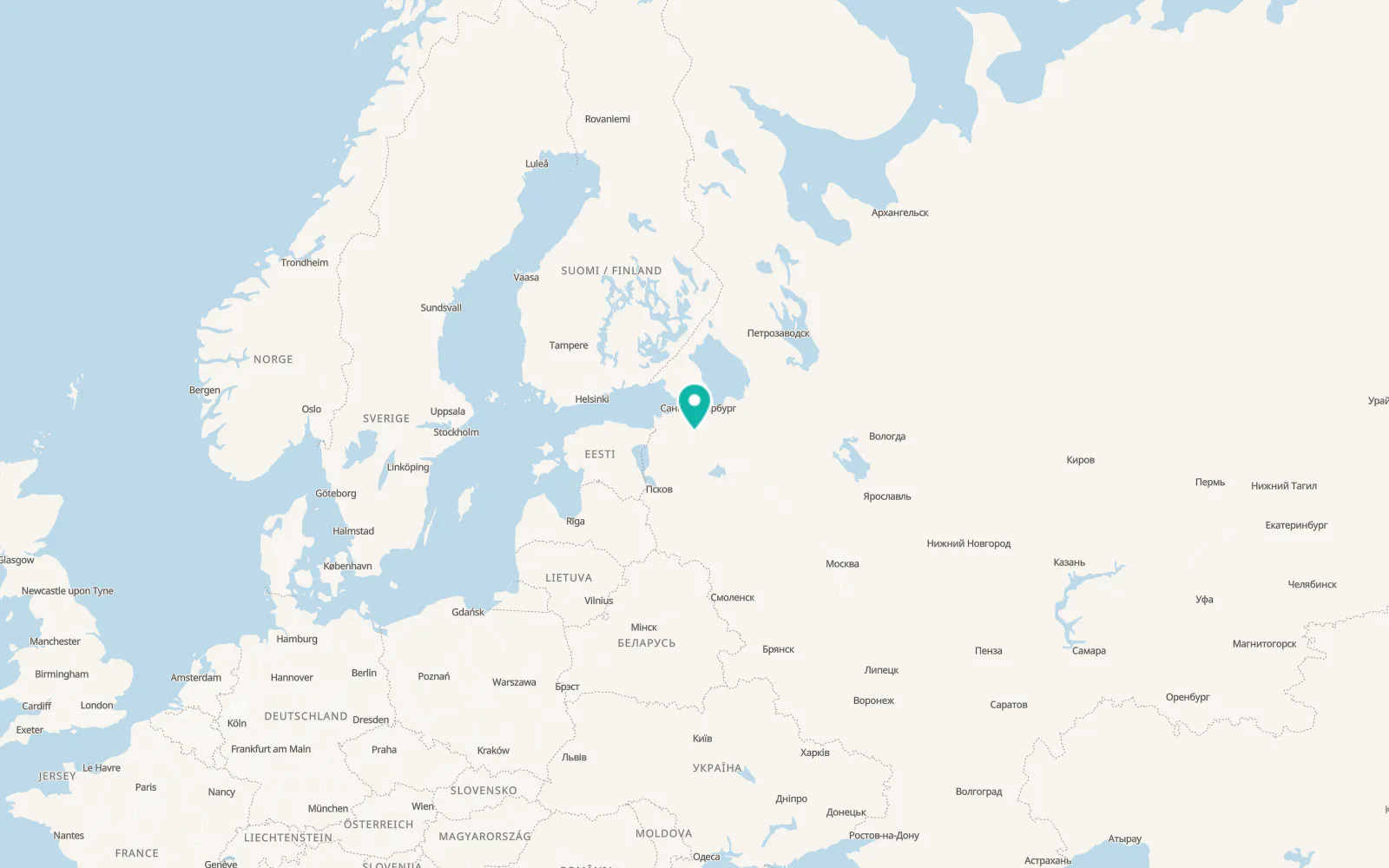Map of Druzhnaya Gorka