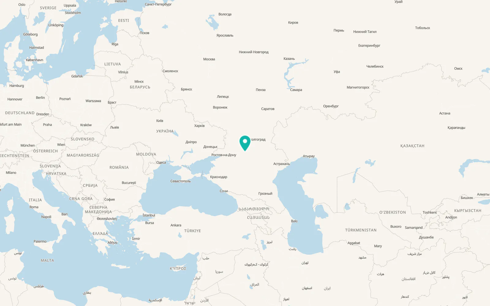 Map of Dubovskoye