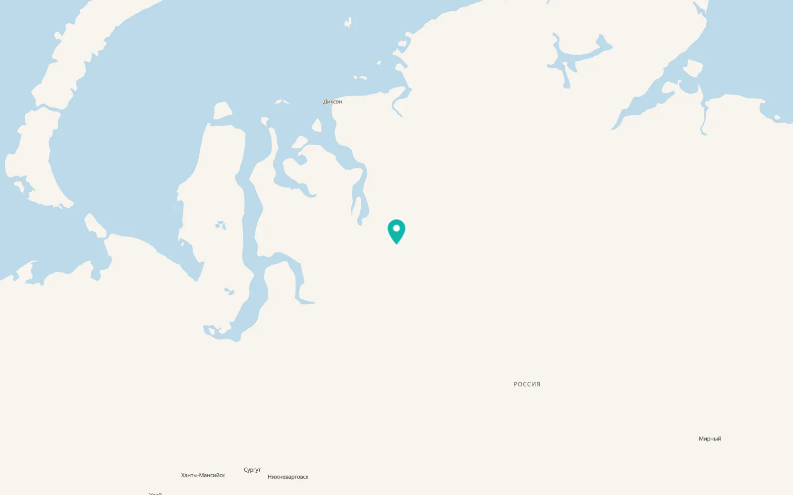Map of Dudinka