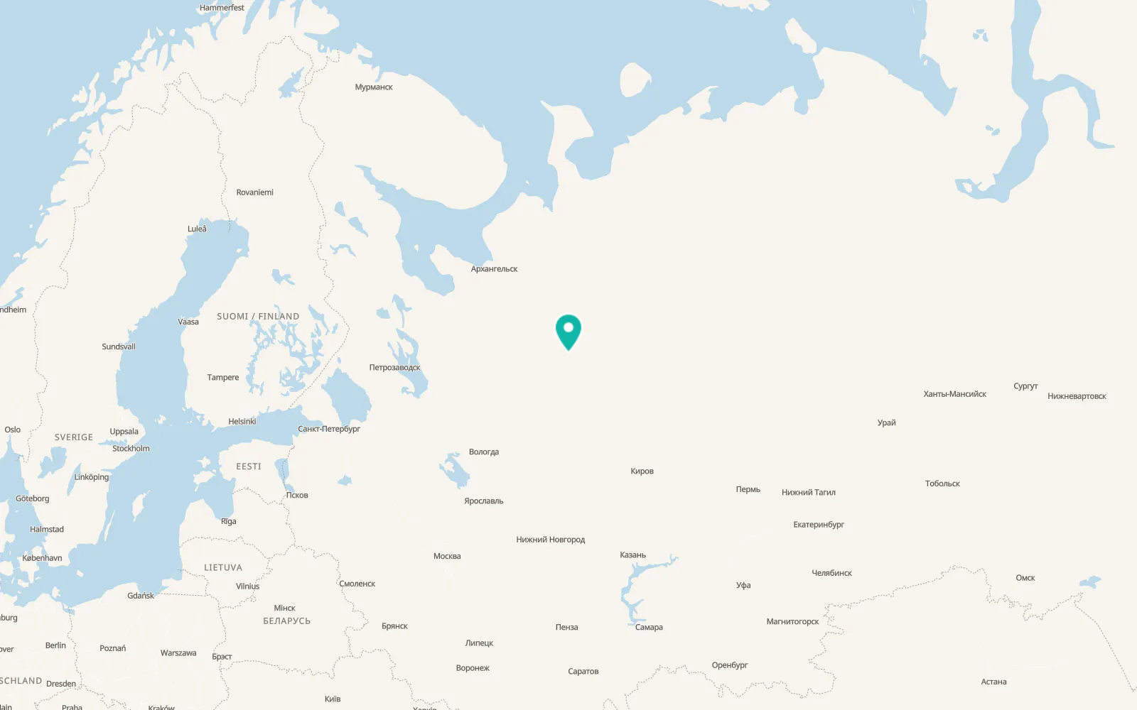 Map of Dvinskoy