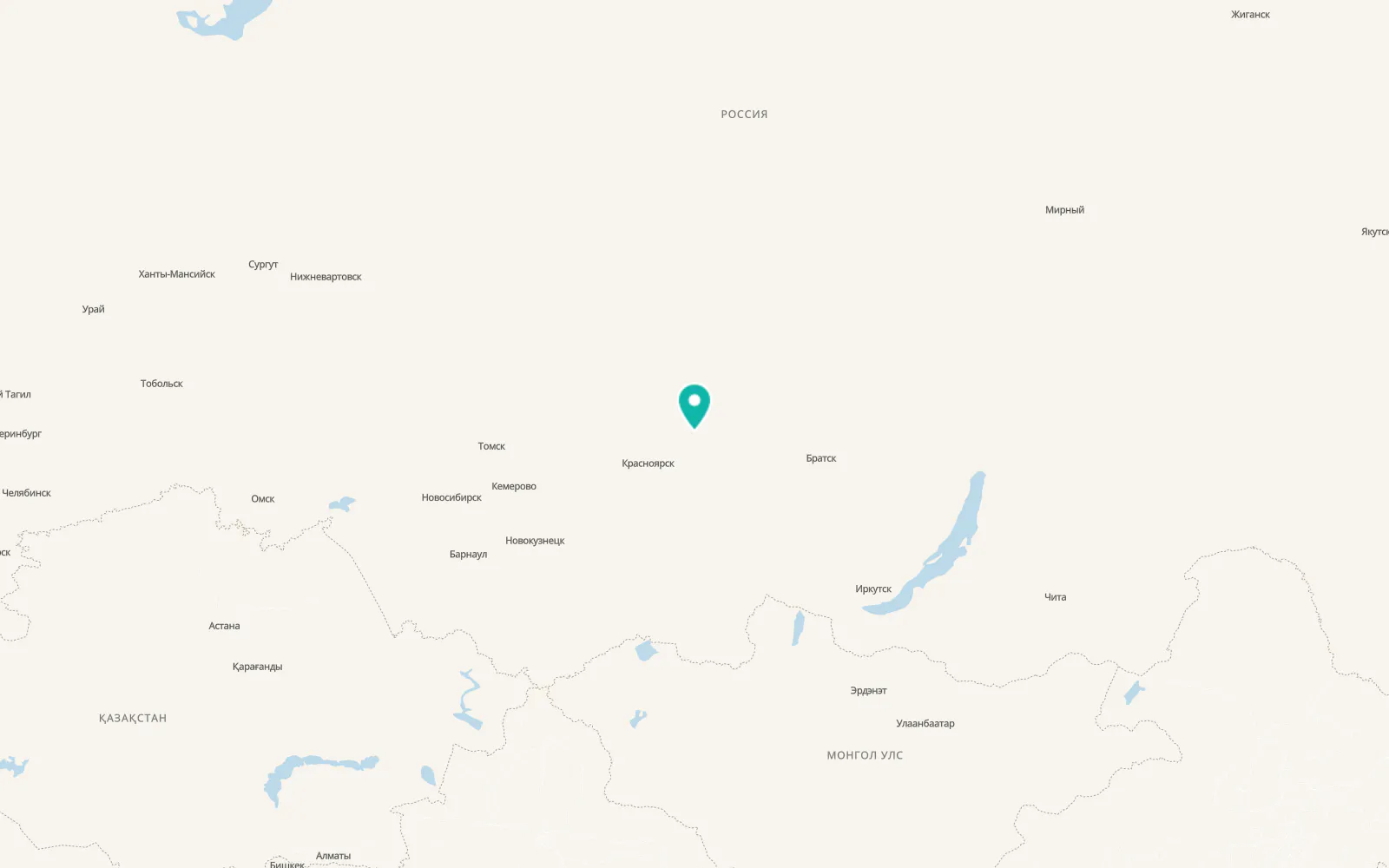 Map of Dzerzhinskoye