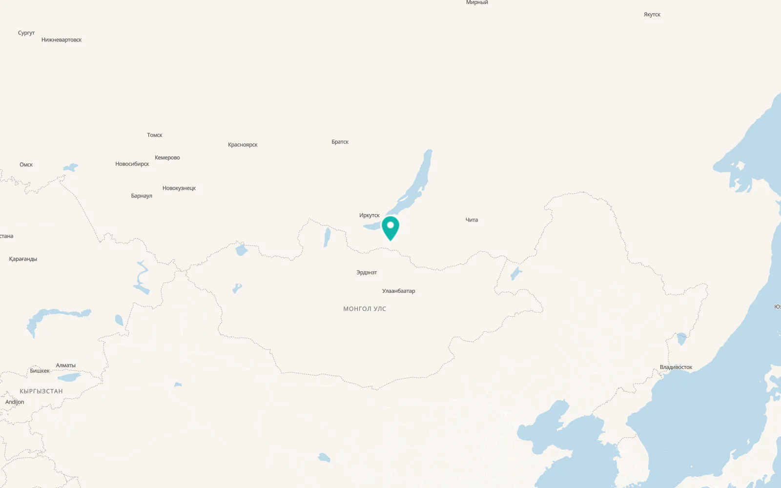 Map of Dzhida