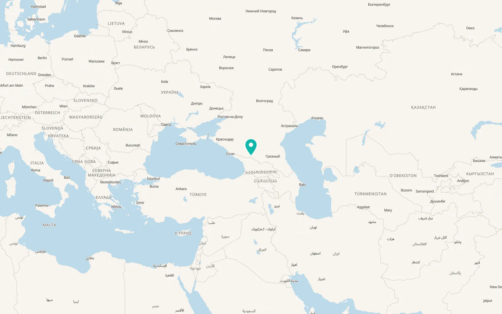 Map of El’brus