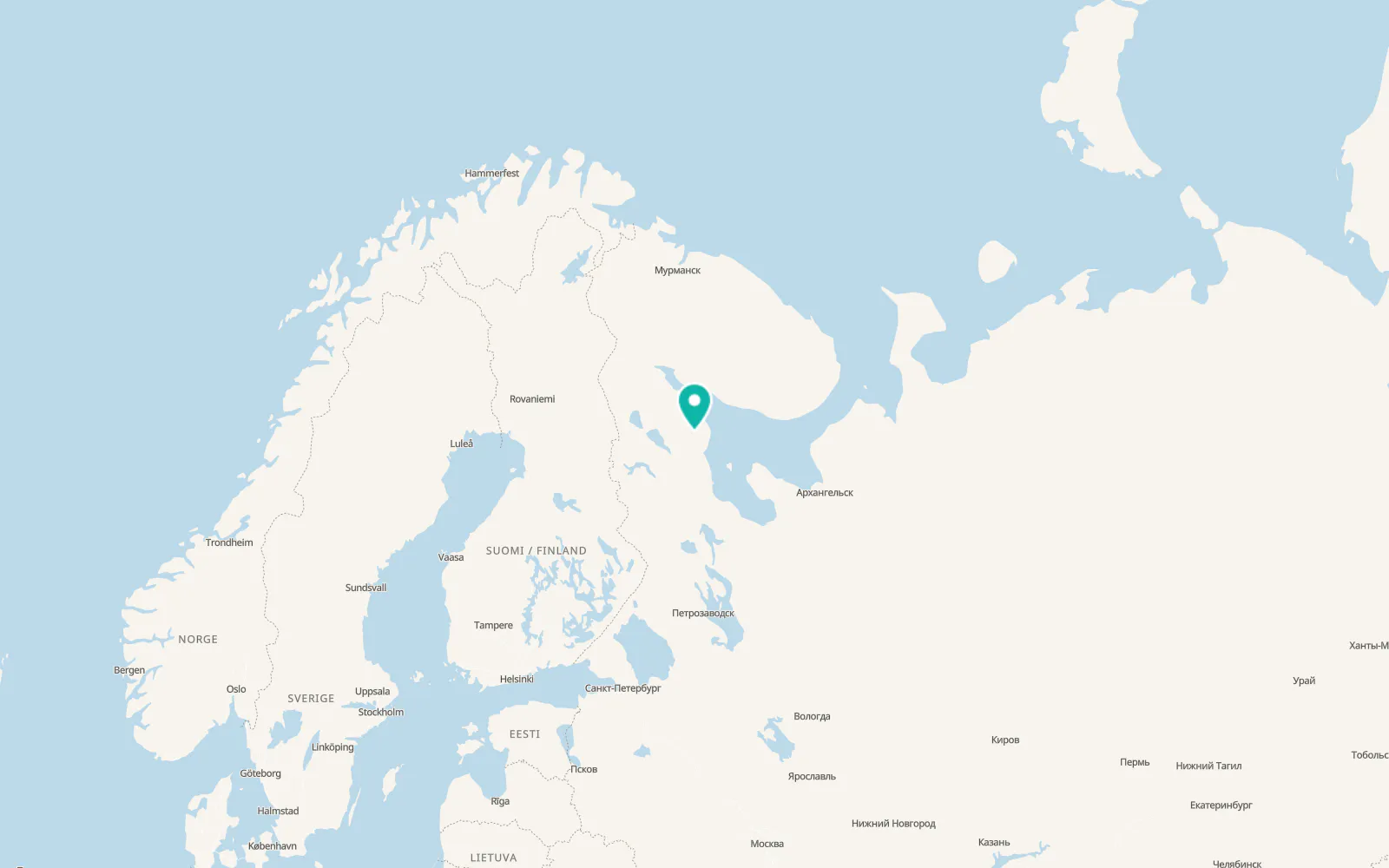 Map of Engozero