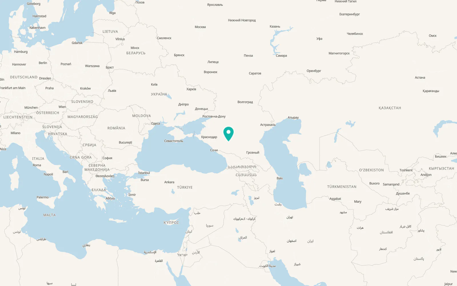 Map of Erken-Shakhar