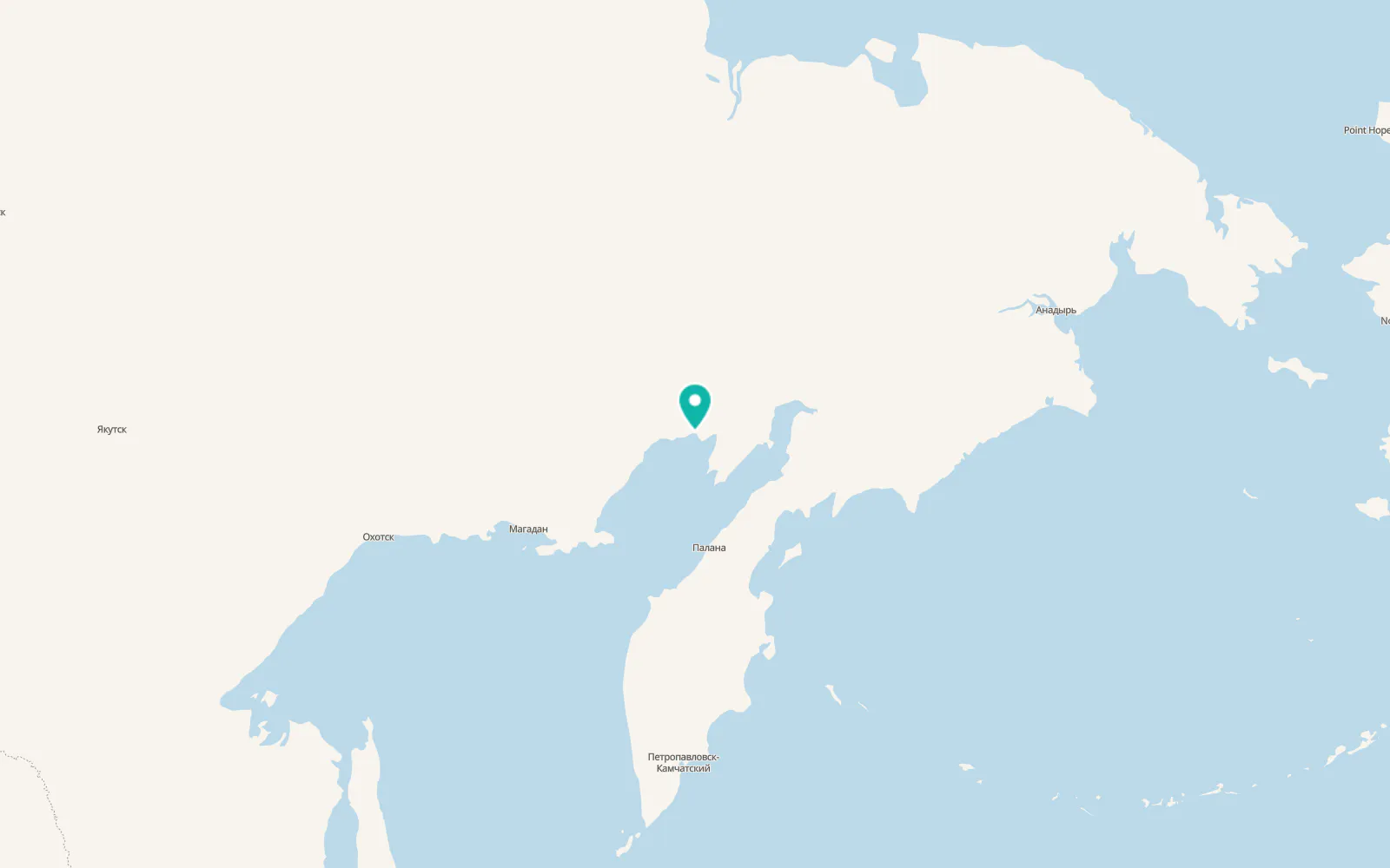 Map of Evensk