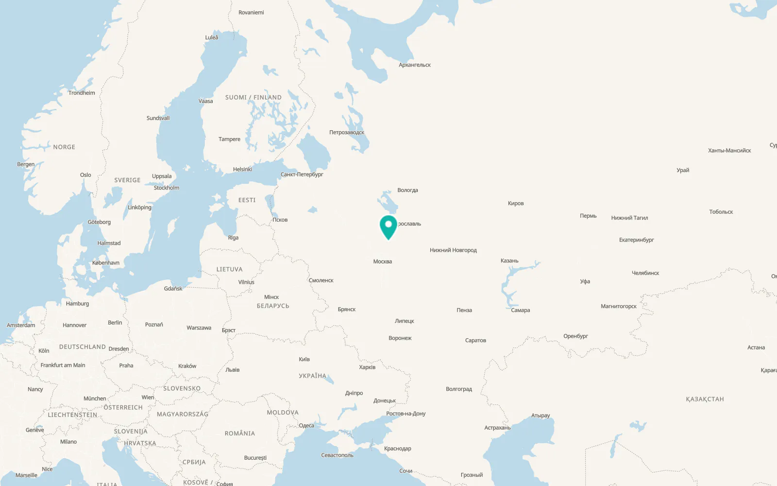 Map of Fëdortsevo