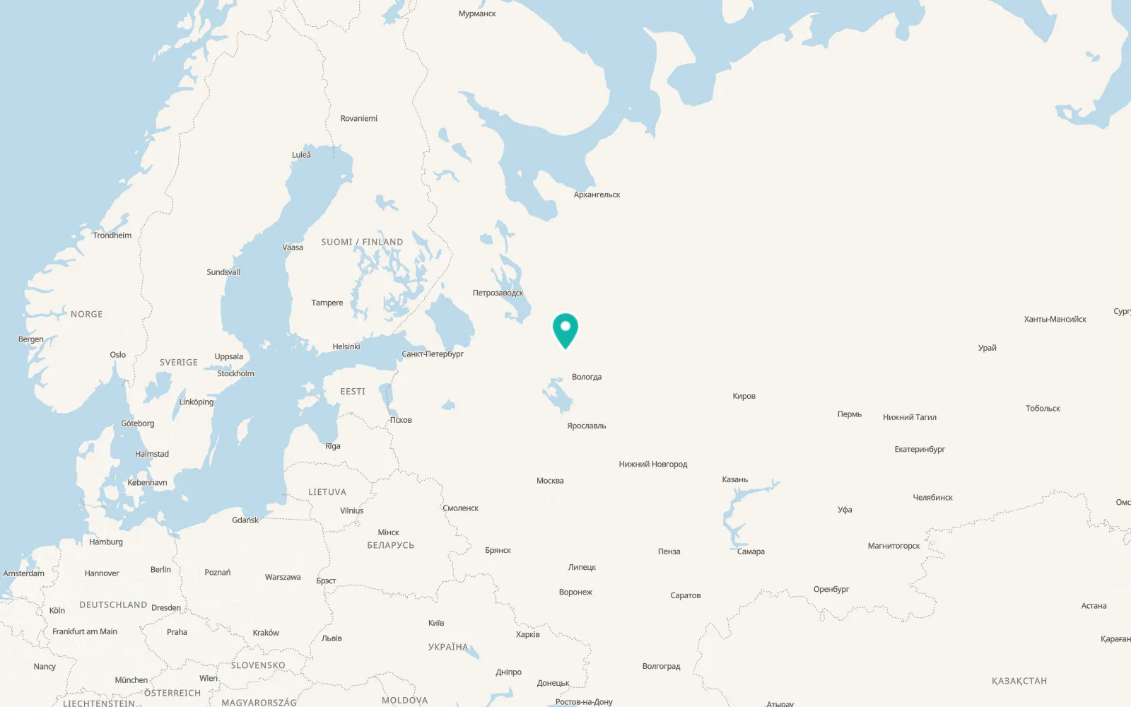 Map of Ferapontovo